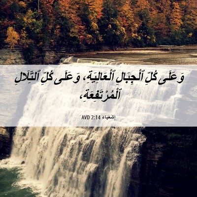 Picture 06 - إِشَعْيَاءَ 2:14 AVD - وَعَلَى كُلِّ ٱلْجِبَالِ - Bible Verse Picture