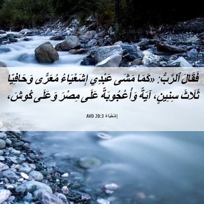 Picture 06 - إِشَعْيَاءَ 20:3 AVD - فَقَالَ ٱلرَّبُّ: «كَمَا - Bible Verse Picture