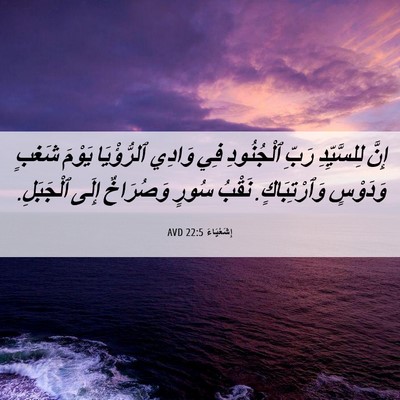 Picture 06 - إِشَعْيَاءَ 22:5 AVD - إِنَّ لِلسَّيِّدِ رَبِّ - Bible Verse Picture