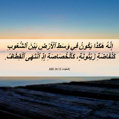 Picture 06 - إِشَعْيَاءَ 24:13 AVD - إِنَّهُ هَكَذَا يَكُونُ - Bible Verse Picture