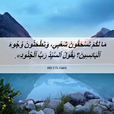 Picture 06 - إِشَعْيَاءَ 3:15 AVD - مَا لَكُمْ تَسْحَقُونَ - Bible Verse Picture