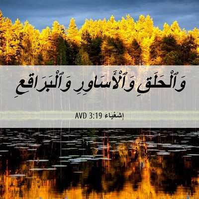 Picture 06 - إِشَعْيَاءَ 3:19 AVD - وَٱلْحَلَقِ - Bible Verse Picture
