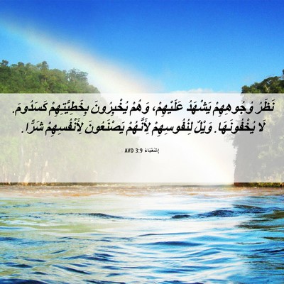 Picture 06 - إِشَعْيَاءَ 3:9 AVD - نَظَرُ وُجُوهِهِمْ - Bible Verse Picture