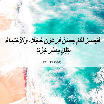 Picture 06 - إِشَعْيَاءَ 30:3 AVD - فَيَصِيرُ لَكُمْ حِصْنُ - Bible Verse Picture