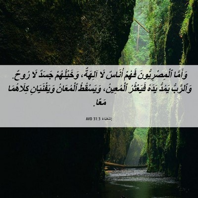 Picture 06 - إِشَعْيَاءَ 31:3 AVD - وَأَمَّا ٱلْمِصْرِيُّونَ - Bible Verse Picture