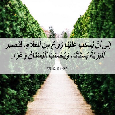 Picture 06 - إِشَعْيَاءَ 32:15 AVD - إِلَى أَنْ يُسْكَبَ - Bible Verse Picture