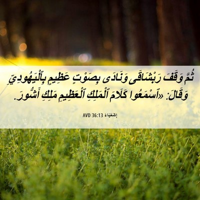 Picture 06 - إِشَعْيَاءَ 36:13 AVD - ثُمَّ وَقَفَ رَبْشَاقَى - Bible Verse Picture
