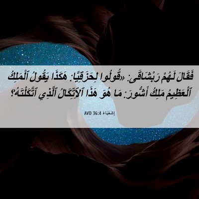 Picture 06 - إِشَعْيَاءَ 36:4 AVD - فَقَالَ لَهُمْ رَبْشَاقَى: - Bible Verse Picture
