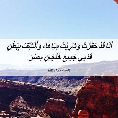 Picture 06 - إِشَعْيَاءَ 37:25 AVD - أَنَا قَدْ حَفَرْتُ - Bible Verse Picture