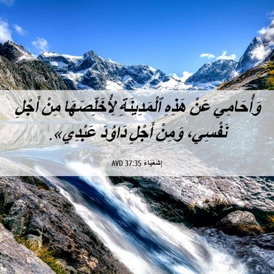 Picture 06 - إِشَعْيَاءَ 37:35 AVD - وَأُحَامِي عَنْ هَذِهِ - Bible Verse Picture