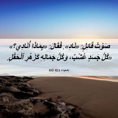 Picture 06 - إِشَعْيَاءَ 40:6 AVD - صَوْتُ قَائِلٍ: «نَادِ». - Bible Verse Picture