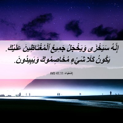 Picture 06 - إِشَعْيَاءَ 41:11 AVD - إِنَّهُ سَيَخْزَى - Bible Verse Picture