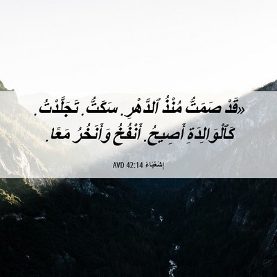 Picture 06 - إِشَعْيَاءَ 42:14 AVD - «قَدْ صَمَتُّ مُنْذُ - Bible Verse Picture