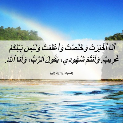 Picture 06 - إِشَعْيَاءَ 43:12 AVD - أَنَا أَخْبَرْتُ - Bible Verse Picture