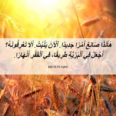 Picture 06 - إِشَعْيَاءَ 43:19 AVD - هَأَنَذَا صَانِعٌ أَمْرًا - Bible Verse Picture