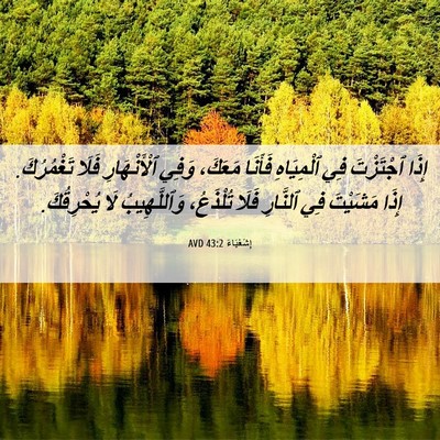 Picture 06 - إِشَعْيَاءَ 43:2 AVD - إِذَا ٱجْتَزْتَ فِي - Bible Verse Picture