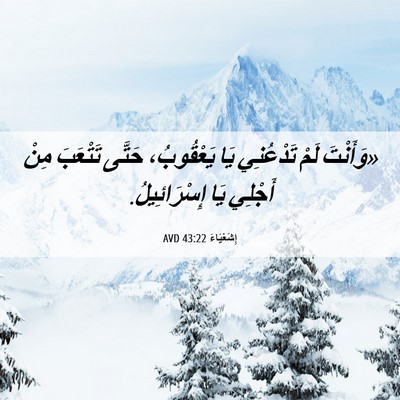 Picture 06 - إِشَعْيَاءَ 43:22 AVD - «وَأَنْتَ لَمْ تَدْعُنِي - Bible Verse Picture