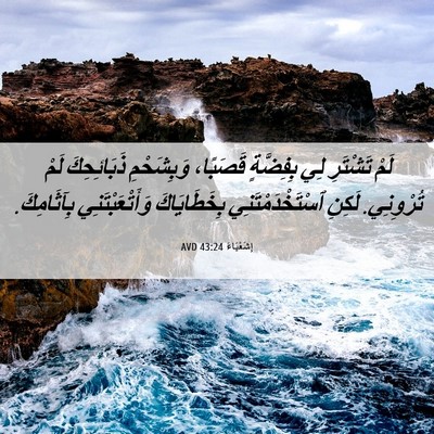 Picture 06 - إِشَعْيَاءَ 43:24 AVD - لَمْ تَشْتَرِ لِي - Bible Verse Picture