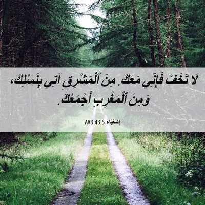 Picture 06 - إِشَعْيَاءَ 43:5 AVD - لَا تَخَفْ فَإِنِّي - Bible Verse Picture