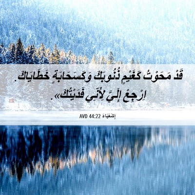 Picture 06 - إِشَعْيَاءَ 44:22 AVD - قَدْ مَحَوْتُ كَغَيْمٍ - Bible Verse Picture