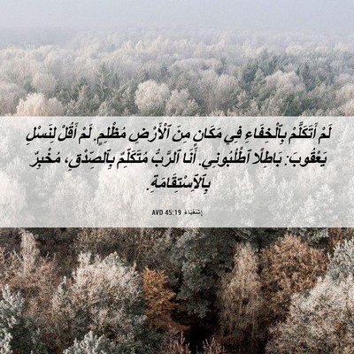 Picture 06 - إِشَعْيَاءَ 45:19 AVD - لَمْ أَتَكَلَّمْ - Bible Verse Picture