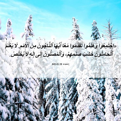 Picture 06 - إِشَعْيَاءَ 45:20 AVD - «اِجْتَمِعُوا وَهَلُمُّوا - Bible Verse Picture