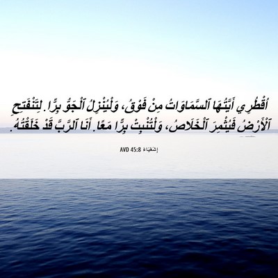Picture 06 - إِشَعْيَاءَ 45:8 AVD - اُقْطُرِي أَيَّتُهَا - Bible Verse Picture
