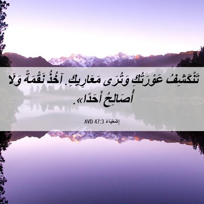 Picture 06 - إِشَعْيَاءَ 47:3 AVD - تَنْكَشِفُ عَوْرَتُكِ - Bible Verse Picture