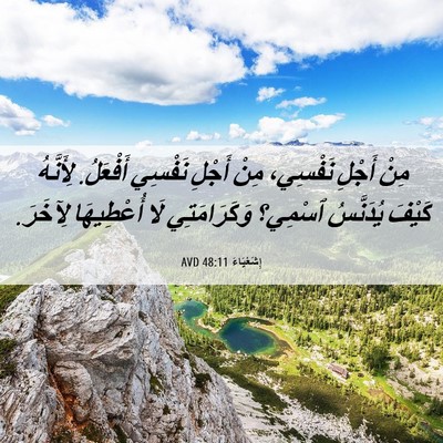 Picture 06 - إِشَعْيَاءَ 48:11 AVD - مِنْ أَجْلِ نَفْسِي، مِنْ - Bible Verse Picture