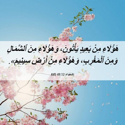 Picture 06 - إِشَعْيَاءَ 49:12 AVD - هَؤُلَاءِ مِنْ بَعِيدٍ - Bible Verse Picture