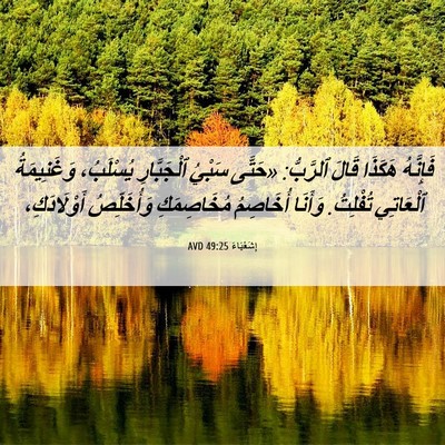 Picture 06 - إِشَعْيَاءَ 49:25 AVD - فَإِنَّهُ هَكَذَا قَالَ - Bible Verse Picture