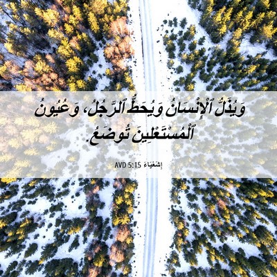 Picture 06 - إِشَعْيَاءَ 5:15 AVD - وَيُذَلُّ ٱلْإِنْسَانُ - Bible Verse Picture
