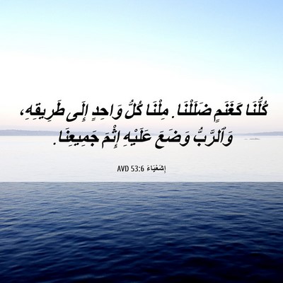 Picture 06 - إِشَعْيَاءَ 53:6 AVD - كُلُّنَا كَغَنَمٍ - Bible Verse Picture