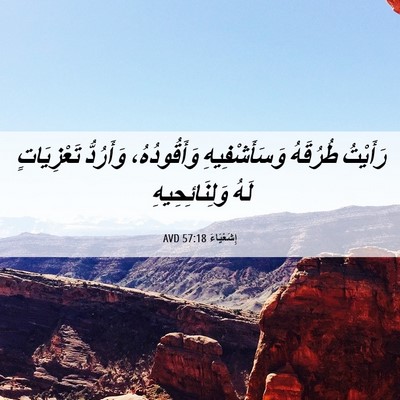 Picture 06 - إِشَعْيَاءَ 57:18 AVD - رَأَيْتُ طُرُقَهُ - Bible Verse Picture