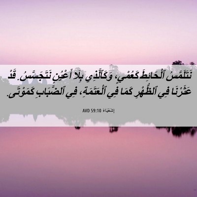 Picture 06 - إِشَعْيَاءَ 59:10 AVD - نَتَلَمَّسُ ٱلْحَائِطَ - Bible Verse Picture
