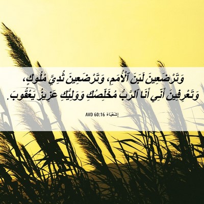Picture 06 - إِشَعْيَاءَ 60:16 AVD - وَتَرْضَعِينَ لَبَنَ - Bible Verse Picture