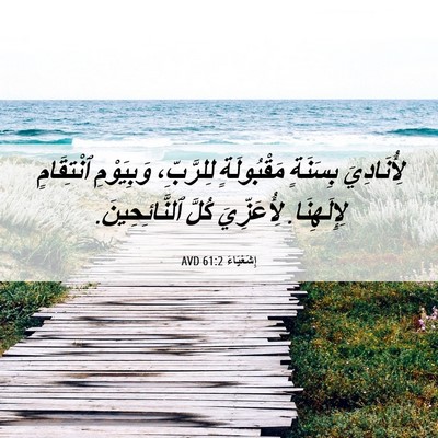 Picture 06 - إِشَعْيَاءَ 61:2 AVD - لِأُنَادِيَ بِسَنَةٍ - Bible Verse Picture