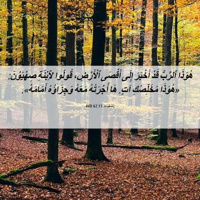 Picture 06 - إِشَعْيَاءَ 62:11 AVD - هُوَذَا ٱلرَّبُّ قَدْ - Bible Verse Picture