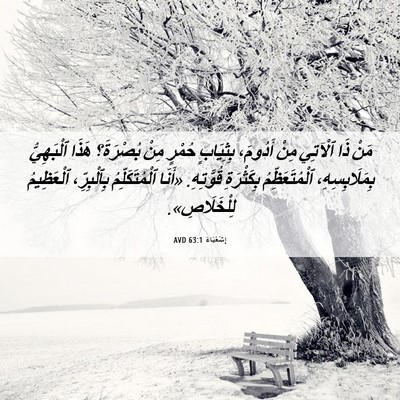Picture 06 - إِشَعْيَاءَ 63:1 AVD - مَنْ ذَا ٱلْآتِي مِنْ - Bible Verse Picture