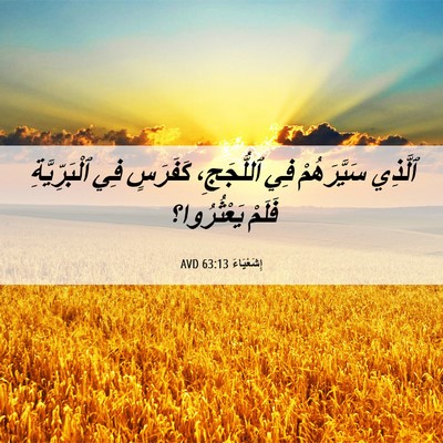 Picture 06 - إِشَعْيَاءَ 63:13 AVD - ٱلَّذِي سَيَّرَهُمْ فِي - Bible Verse Picture