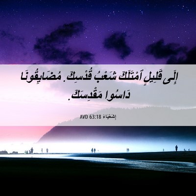 Picture 06 - إِشَعْيَاءَ 63:18 AVD - إِلَى قَلِيلٍ ٱمْتَلَكَ - Bible Verse Picture