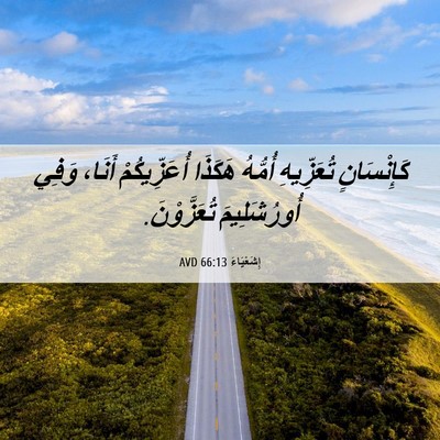 Picture 06 - إِشَعْيَاءَ 66:13 AVD - كَإِنْسَانٍ تُعَزِّيهِ - Bible Verse Picture