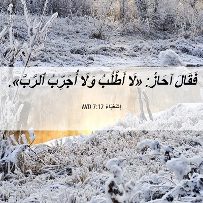 Picture 06 - إِشَعْيَاءَ 7:12 AVD - فَقَالَ آحَازُ: «لَا - Bible Verse Picture