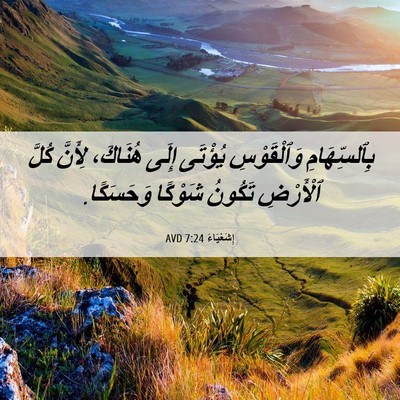 Picture 06 - إِشَعْيَاءَ 7:24 AVD - بِٱلسِّهَامِ وَٱلْقَوْسِ - Bible Verse Picture