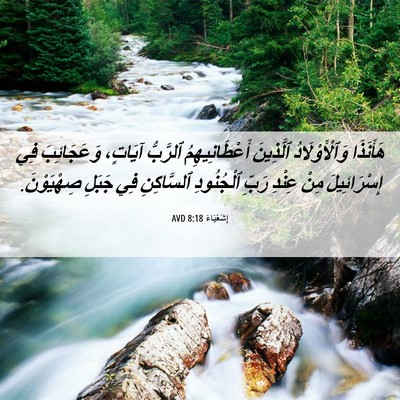 Picture 06 - إِشَعْيَاءَ 8:18 AVD - هَأَنَذَا وَٱلْأَوْلَادُ - Bible Verse Picture