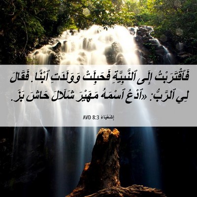 Picture 06 - إِشَعْيَاءَ 8:3 AVD - فَٱقْتَرَبْتُ إِلَى - Bible Verse Picture