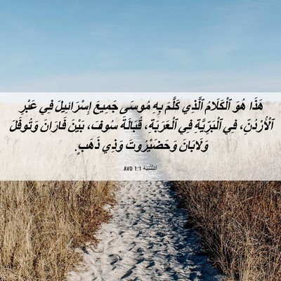 Picture 06 - اَلتَّثْنِيَة 1:1 AVD - هَذَا هُوَ ٱلْكَلَامُ - Bible Verse Picture