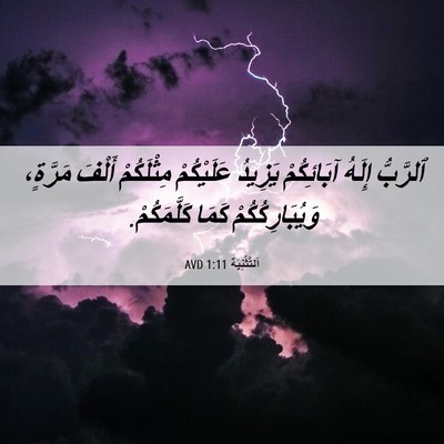 Picture 06 - اَلتَّثْنِيَة 1:11 AVD - ٱلرَّبُّ إِلَهُ - Bible Verse Picture