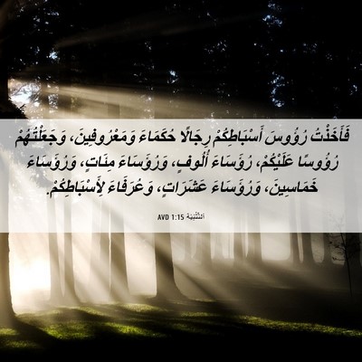 Picture 06 - اَلتَّثْنِيَة 1:15 AVD - فَأَخَذْتُ رُؤُوسَ - Bible Verse Picture