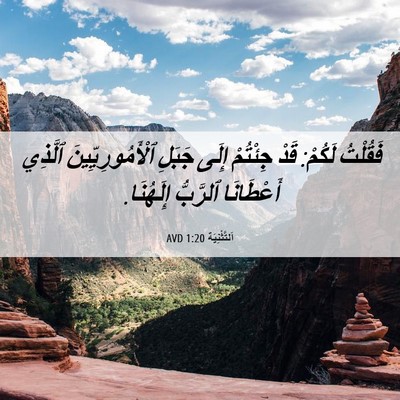 Picture 06 - اَلتَّثْنِيَة 1:20 AVD - فَقُلْتُ لَكُمْ: قَدْ - Bible Verse Picture